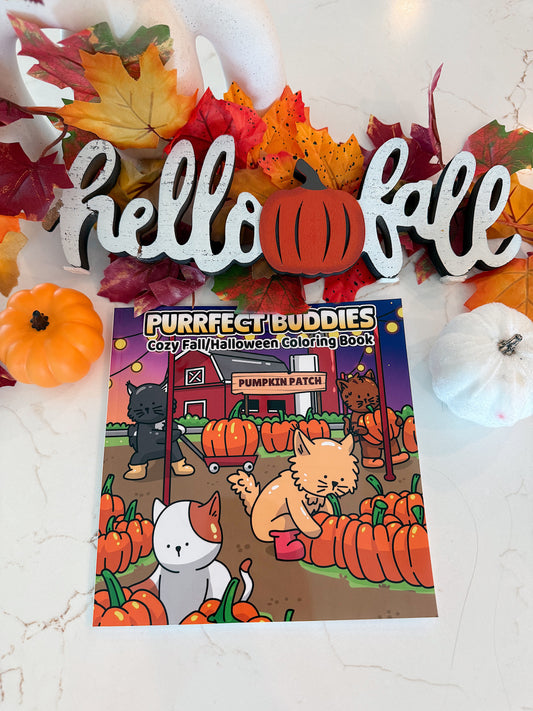 Purrfect Buddies Fall/Halloween Coloring Book 🎃👻🍂🍁